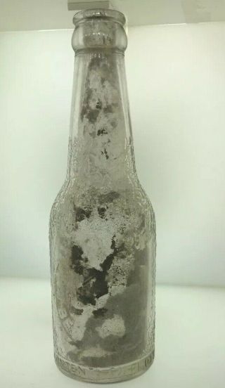 Vintage Acl Big Shot Red White Embossed Orleans 6 - 1/2 " Oz Soda Bottle