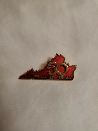 Virginia Jaycees State Pin 50th Anniversary 1939 - 1989