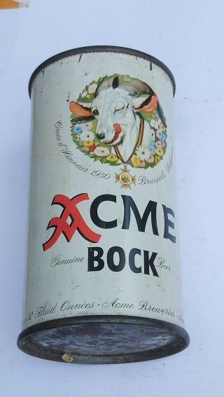 Acme Bock Beer Can Flat Top Top Removed (12)
