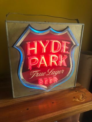 1940’s Hyde Park Beer Lighted Sign “Rare” Bar Brewery “Guaranteed Original” Wow 2