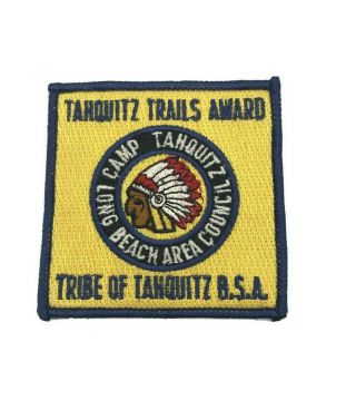 Vtg Camp Tahquitz Trails Award Camp Patch Long Beach Area Council Boy Scouts Bsa