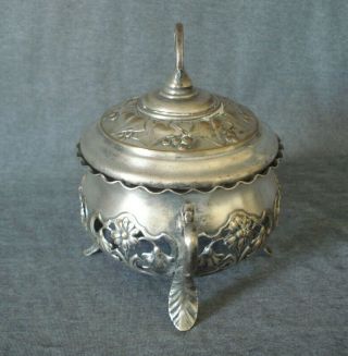 Vintage Art Nouveau WMF Silver Plated Sugar Bowl without glass 2