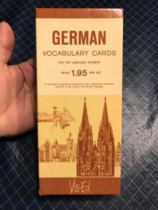 Vis - Ed German Vocabulary 1000 Double - Sided Flash Cards For The Language Student