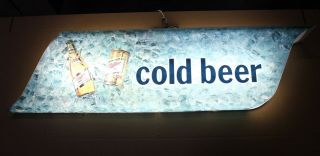 Miller High Life Cold Beer Sign Large Vintage Wall Light Up Bar Lighted