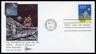 Apollo 11 Footprints First Man On The Moon Walk Us Space Stamp First Day Cover