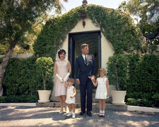 President John F.  Kennedy And Family Dressed For Easter 1963 - 8x10 Photo