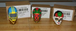 Dos Equis Xx Amber Beer Tap Handle & Three Toppers (football,  Catrina,  Luchador)