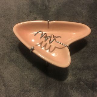 Vintage Mid Century Atomic Pink Ash Tray From The Palm Desert