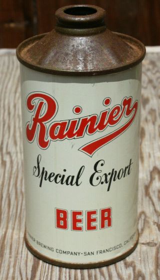 1940 Dated Rainier Special Export Low Profile Cone Top Beer Can San Francisco Ca