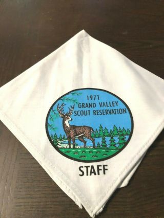 Bsa 1971 Grand Valley Scout Reservation Staff Neckerchief Bv