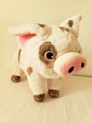 Disney Store Moana Pua Pig Plush Stuffed Animal White Pink Grey Spots