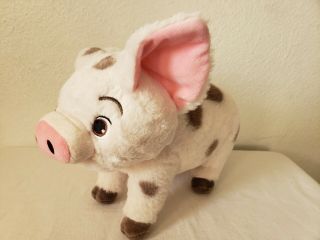 Disney Store Moana Pua Pig Plush Stuffed Animal White Pink Grey Spots 2