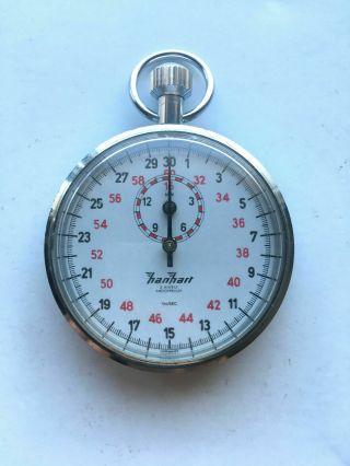 Vintage Hanhart Germany 3 Jewels Shockproof 1/10 Sec Stopwatch
