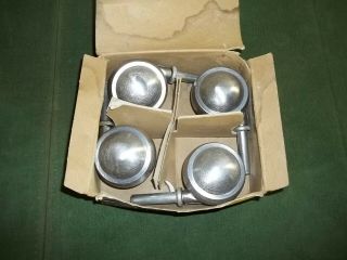 4 Mid Century Modern Mcm Replacement Furniture Casters Satin Chrome Starflite