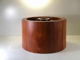 Dansk Teak Wood Ice Bucket Made In Demark Jhq