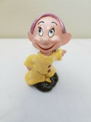 Vtg Disney Snow White Dopey Dwarf American Pottery Figurine Evan K Shaw C.  1940s