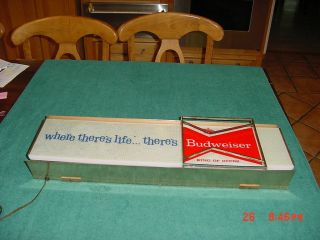 Vintage Budweiser Light Up Beer Bar Sign Display