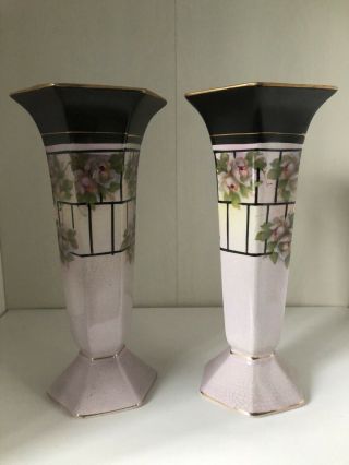 Antique Art Nouveau Ceramic Pottery Vases By Thomas Forester & Sons