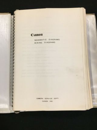 Vintage OEM Canon A - 1,  Motor Drive MA,  NiCd,  Speedlite 199A Wiring Diagram Guide 2