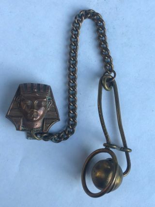 Egyptian Pharoah Skirt Lifter Dress Grip W/chain & Clip Brass