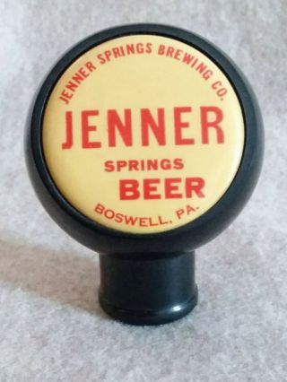 Extremely Rare Jenner Springs Beer - Boswell,  Pa Ball Knob Tap Handle 1937 - 1939