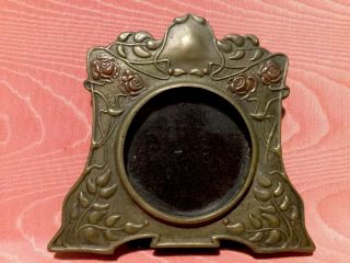 Antique Art Nouveau Enamelled Metal Photograph Frame.