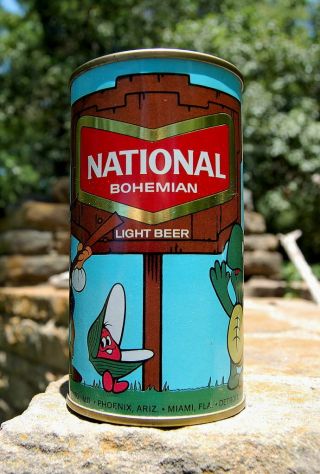 Minty National Bohemian Clam Can Bank Top Pull Tab Beer Can