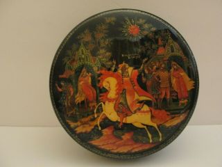 Vintage Palekh Lacquer Box The Tale Of Dead Princess And 7 Heroes 1985 1742