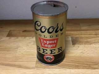 Coors Export Lager Beer (51 - 16) Empty Flat Top Beer Can By Coors,  Golden,  Co