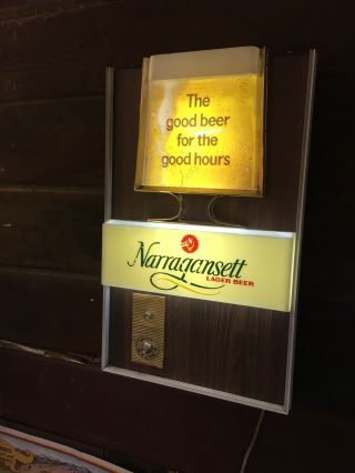 Vintage Narragansett 1960’s Beer Sign Motion Sign Display And Radio