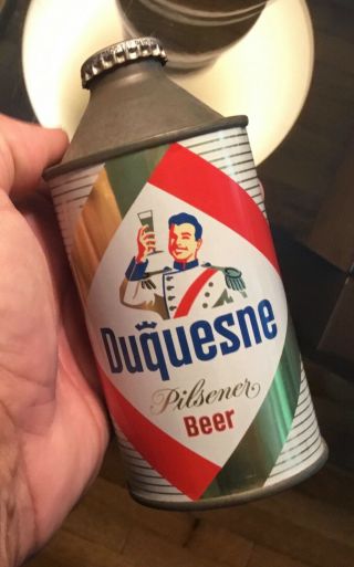 Duquesne Beer Cone Top Can W Crown Pittsburgh Pa 1950s Advertising