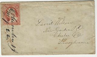 1842 Envelope And Letter To Member Of The Friend 