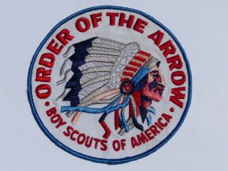 Vintage Order Of The Arrow Boy Scout Bsa Gauze Back Jacket Patch Headdress