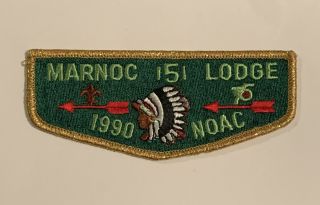Oa Marnoc Lodge 151 Noac 1990 Flap