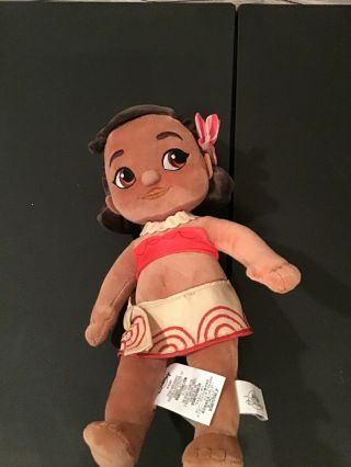 Disney Store Toddler Moana Plush Doll - 12 " Euc