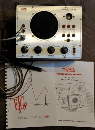 Vintage Eico 147a Signal Tracer Electronic Test Equipment And Probes