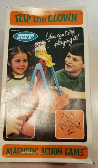 Vintage American Toy And Furniture Co.  Flip The Clown Game 1971 Skill Builder