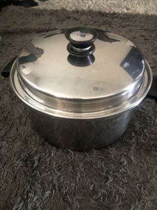 Vintage Amway Queen 18 - 8 Multl - Ply Stainless Steel 5 Qt Stock Pot/dutch Oven:usa