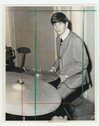 Vintage 1963 Ringo Starr Drummer Of The Beatles Newest Member Press Photo