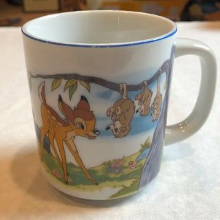 Vintage Disneyland Bambi And Thumper Mug Cup Walt Disney World