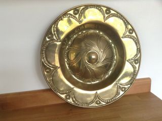 Arts & Crafts Large Brass Charger 44cm