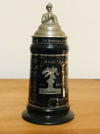 Ww - Team Erwin Rommel German Deutschland Limited Edition Pewter Top Beer Stein