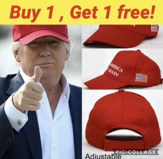 Red Maga Make America Great Again President Donald Trump Hat Cap Embroidered Usa