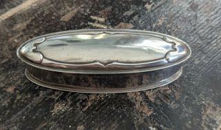 1900 Solid Silver William Hutton 1900 Arts And Crafts 44g Trinket Pill Box,  Lid