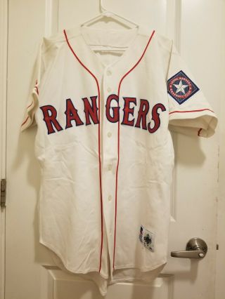 90s Vintage Game Issued Russell Texas Rangers Faneyte Jersey Size 44