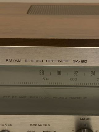 Vintage Technics by Panasonic FM/AM Stereo Receiver SA - 80 w/ Real Wood Grain 2