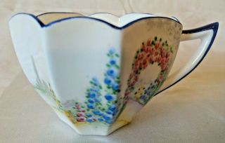 Vintage Shelley Archway of Roses Queen Anne Deco Trio - Tea Cup,  Saucer,  Plate 2