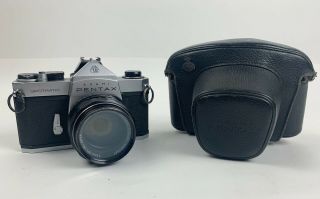 Vintage Asahi Pentax Spotmatic Sp 35 Mm Film Camera Takumar 1:1.  4/50 Lens