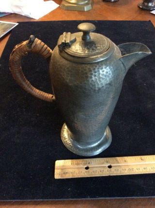Antique English Arts And Crafts / Mission Style Leadless Pewter Pitcher