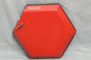 Vintage Simmons Electronic Tom Drum Trigger Pad Red